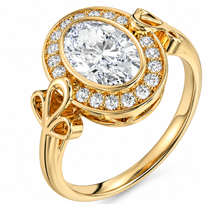 Anillo de compromiso de bajo perfil Anillo de compromiso de bajo perfil